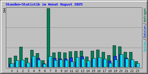 Stunden-Statistik im Monat August 2025