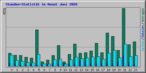 Stunden-Statistik im Monat Juni 2026